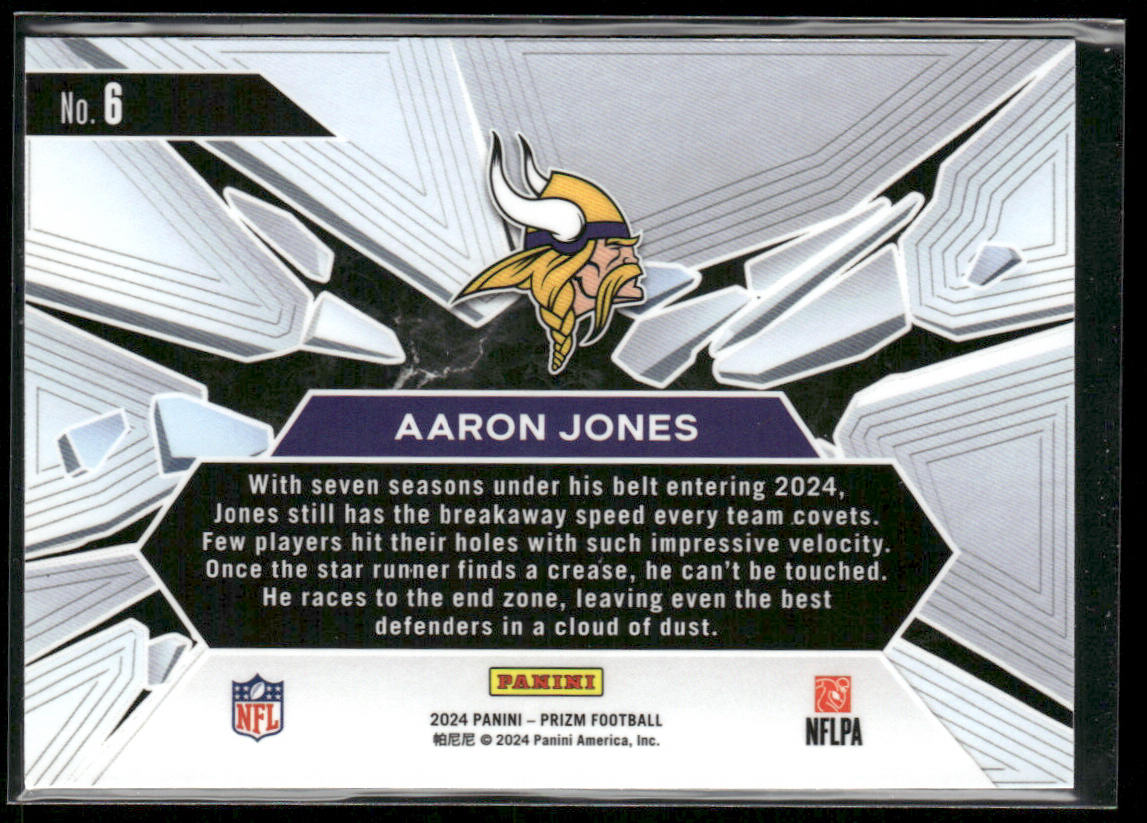 Aaron Jones 2024 Panini Prizm Prizm Break #6 Minnesota Vikings