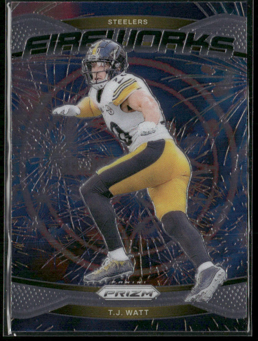 T.J. Watt 2024 Panini Prizm Fireworks #15 Pittsburgh Steelers