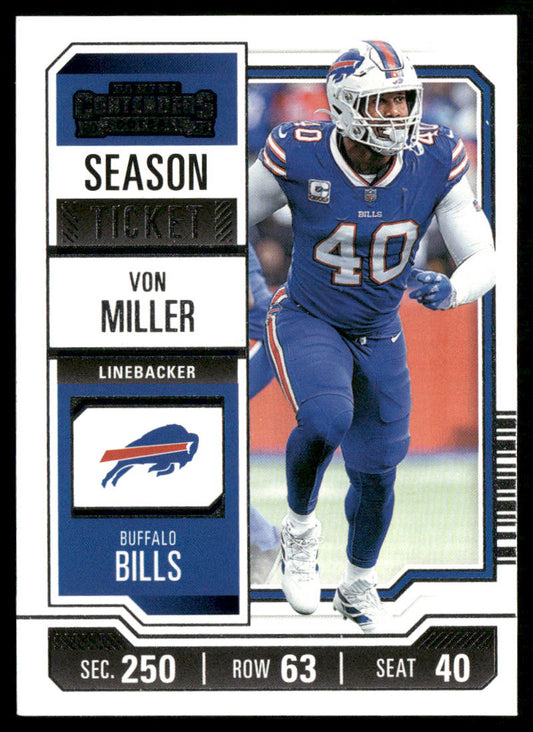 Von Miller 2023 Panini Contenders Season Ticket Retail #13 Buffalo Bills