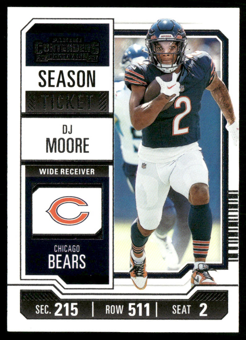 DJ Moore 2023 Panini Contenders Season Ticket Retail #18 Chicago Bears