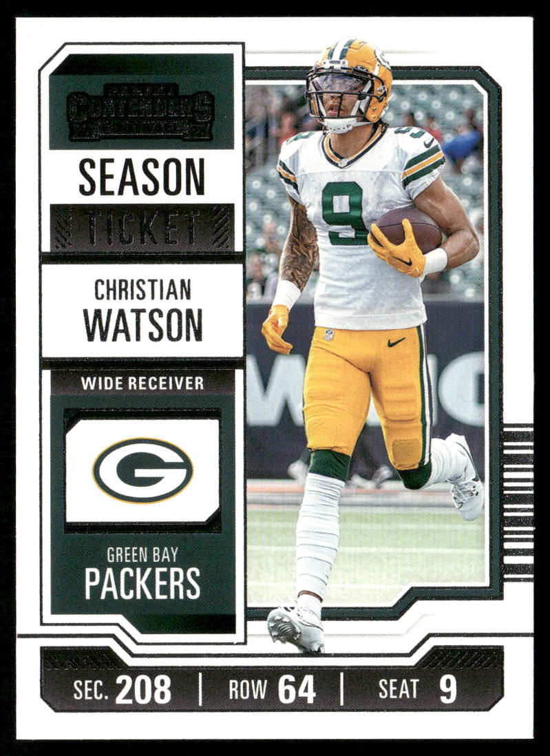 Christian Watson 2023 Panini Contenders Season Ticket Retail #37 Packers