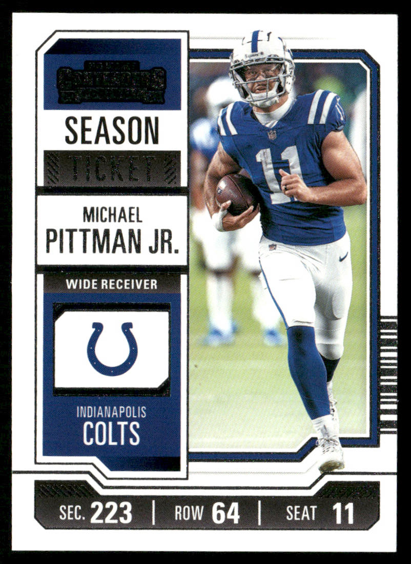 Michael Pittman Jr. 2023 Panini Contenders Season Ticket Retail #44 Colts