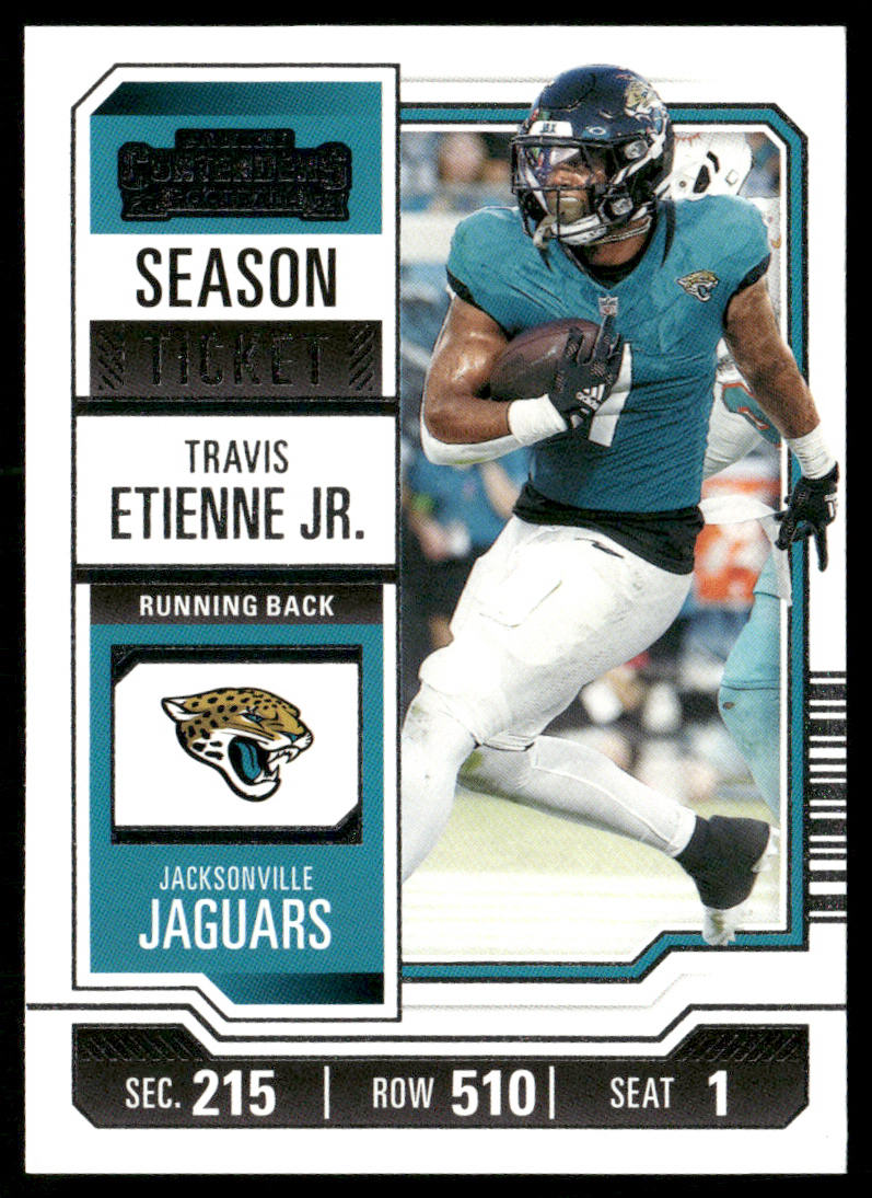 Travis Etienne Jr. 2023 Panini Contenders Season Ticket Retail #47 Jaguars