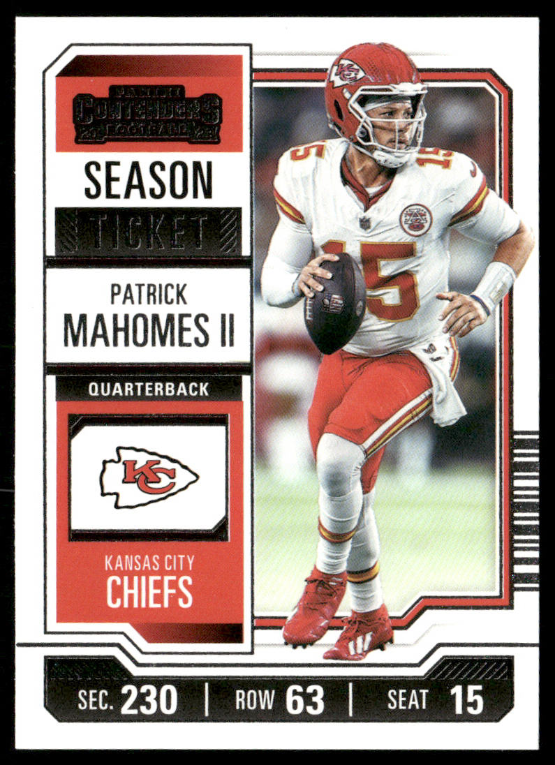 Patrick Mahomes II 2023 Panini Contenders Season Ticket Retail #51 Chiefs
