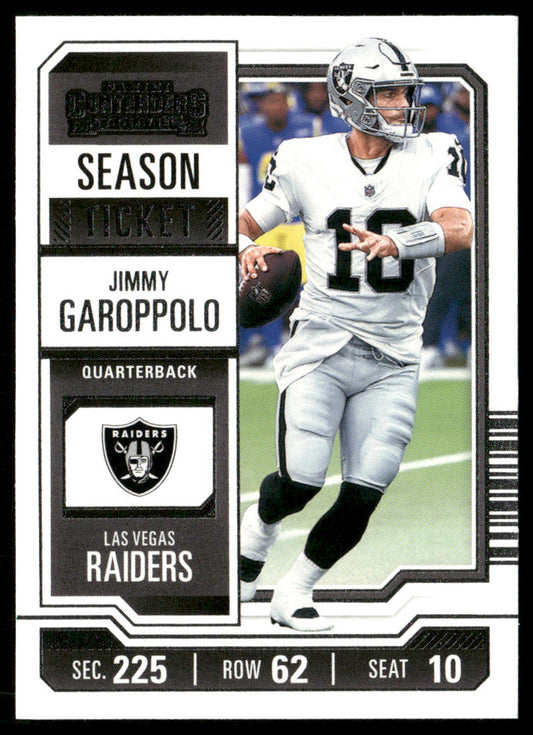 Jimmy Garoppolo 2023 Panini Contenders Season Ticket Retail #54 Raiders