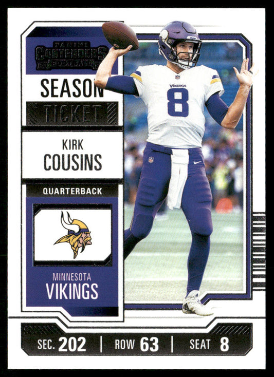 Kirk Cousins 2023 Panini Contenders Season Ticket Retail #68 Minnesota Vikings