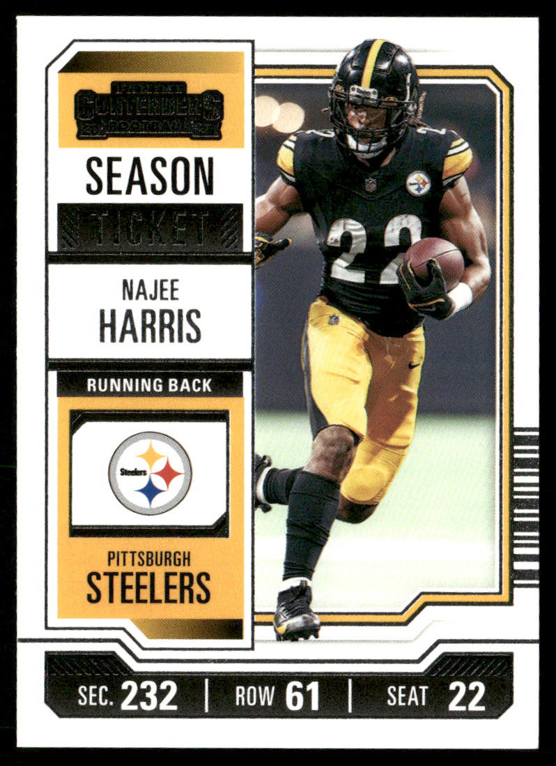 Najee Harris 2023 Panini Contenders Season Ticket Retail #84 Pittsburgh Steelers