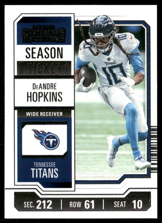 DeAndre Hopkins 2023 Panini Contenders Season Ticket Retail #95 Tennessee Titans