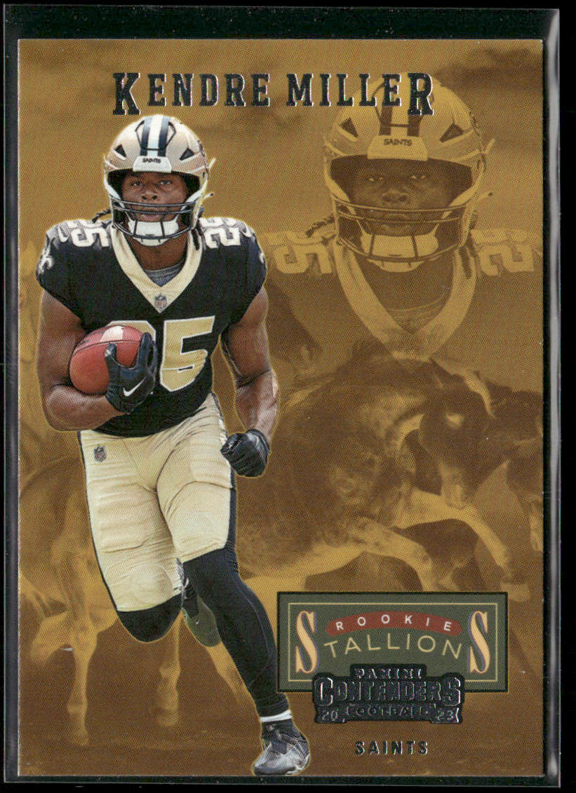 Kendre Miller 2023 Panini Contenders Rookie Stallions #15 New Orleans Saints