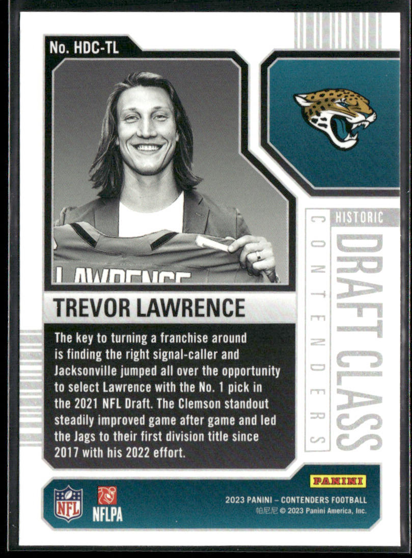 Trevor Lawrence 2023 Panini Contenders Historic Draft Class Contenders #HDC-TL