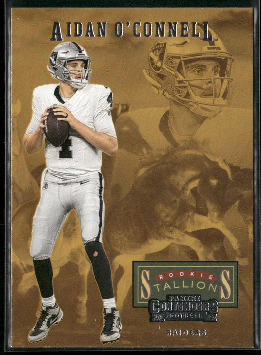 Aidan O'Connell 2023 Panini Contenders Rookie Stallions #1 Las Vegas Raiders