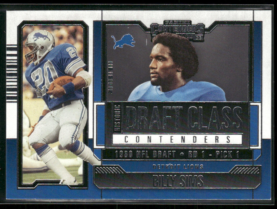 Billy Sims 2023 Panini Contenders Historic Draft Class Contenders #HDC-BSI Lions
