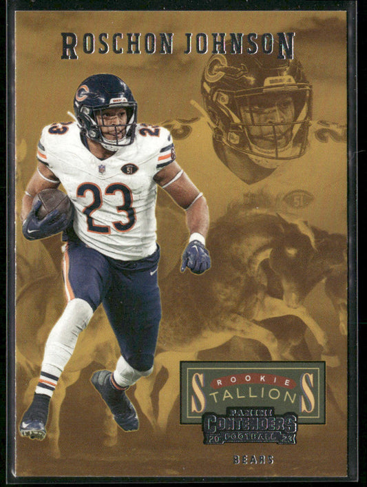Roschon Johnson 2023 Panini Contenders Rookie Stallions #14 Chicago Bears