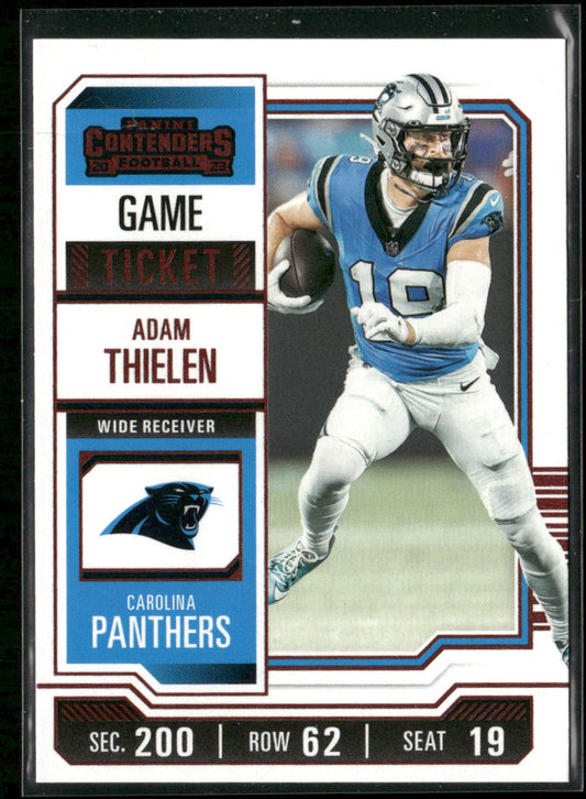 Adam Thielen 2023 Panini Contenders Game Ticket Red #14 Carolina Panthers