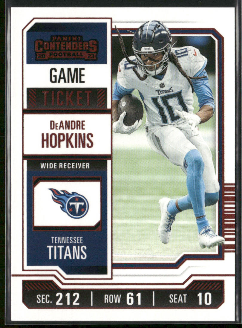 DeAndre Hopkins 2023 Panini Contenders Game Ticket Red #95 Tennessee Titans