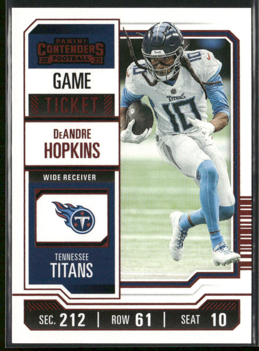 DeAndre Hopkins 2023 Panini Contenders Game Ticket Red #95 Tennessee Titans