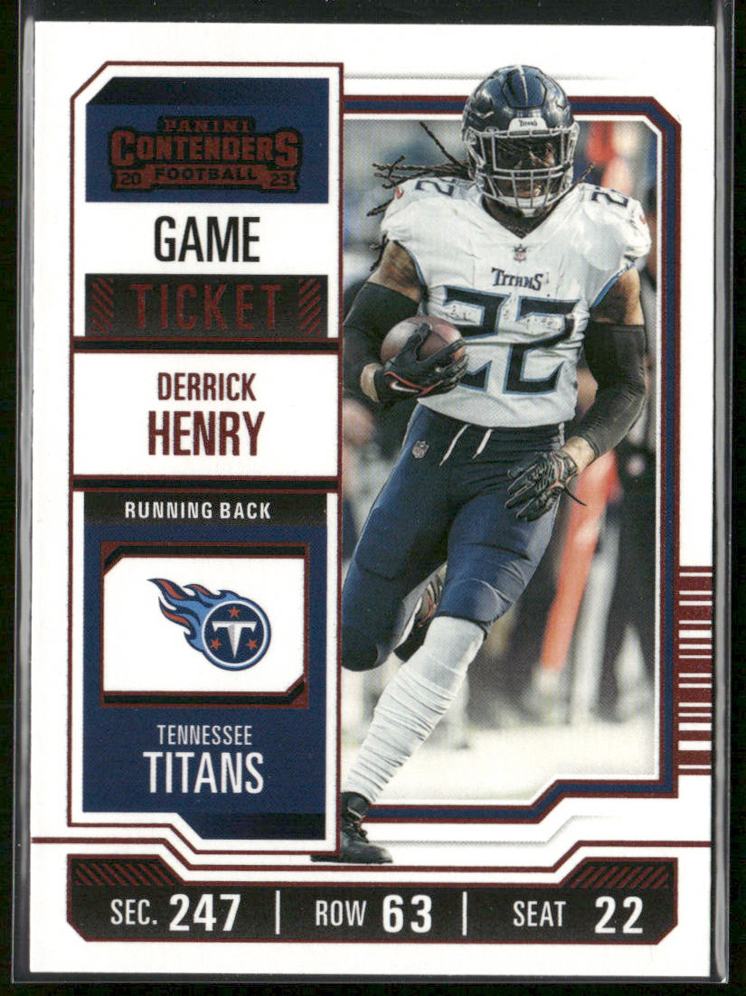 Derrick Henry 2023 Panini Contenders Game Ticket Red #96 Tennessee Titans