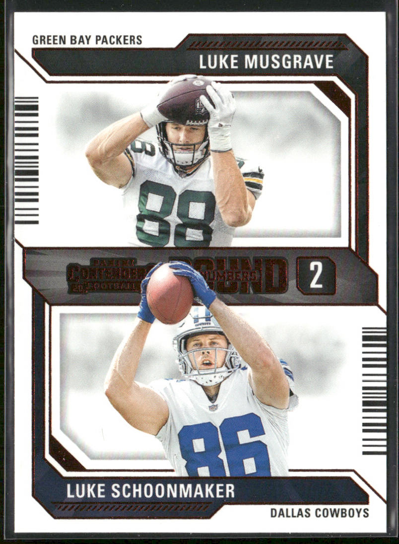 Luke Musgrave / Luke Schoonmaker 2023 Panini Contenders Round Numbers Red #11