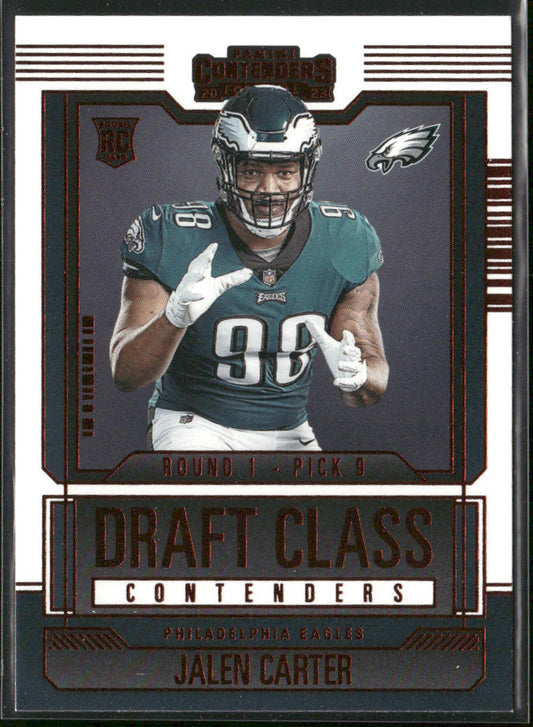 Jalen Carter 2023 Panini Contenders Draft Class Contenders Red #11 Eagles
