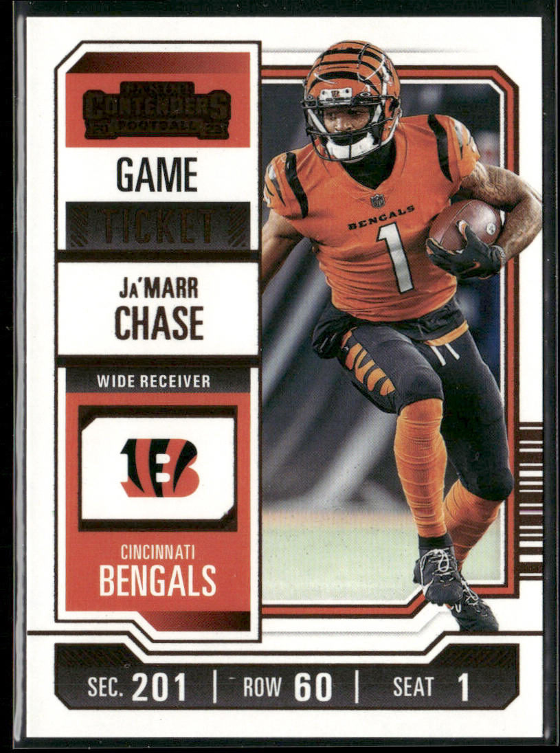 Ja'Marr Chase 2023 Panini Contenders Game Ticket Bronze #21 Cincinnati Bengals
