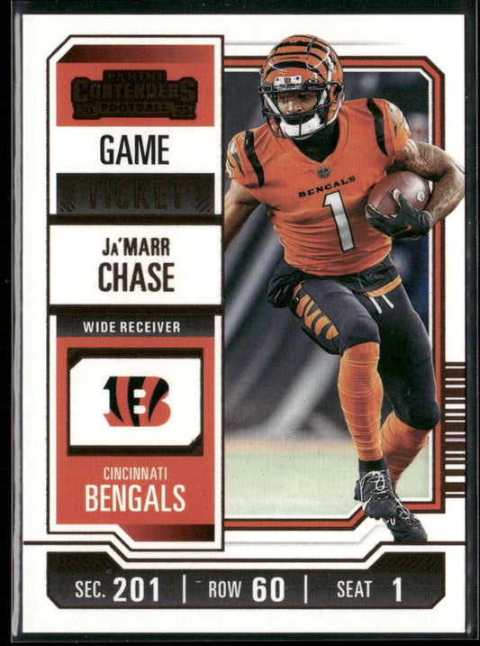 Ja'Marr Chase 2023 Panini Contenders Game Ticket Bronze #21 Cincinnati Bengals