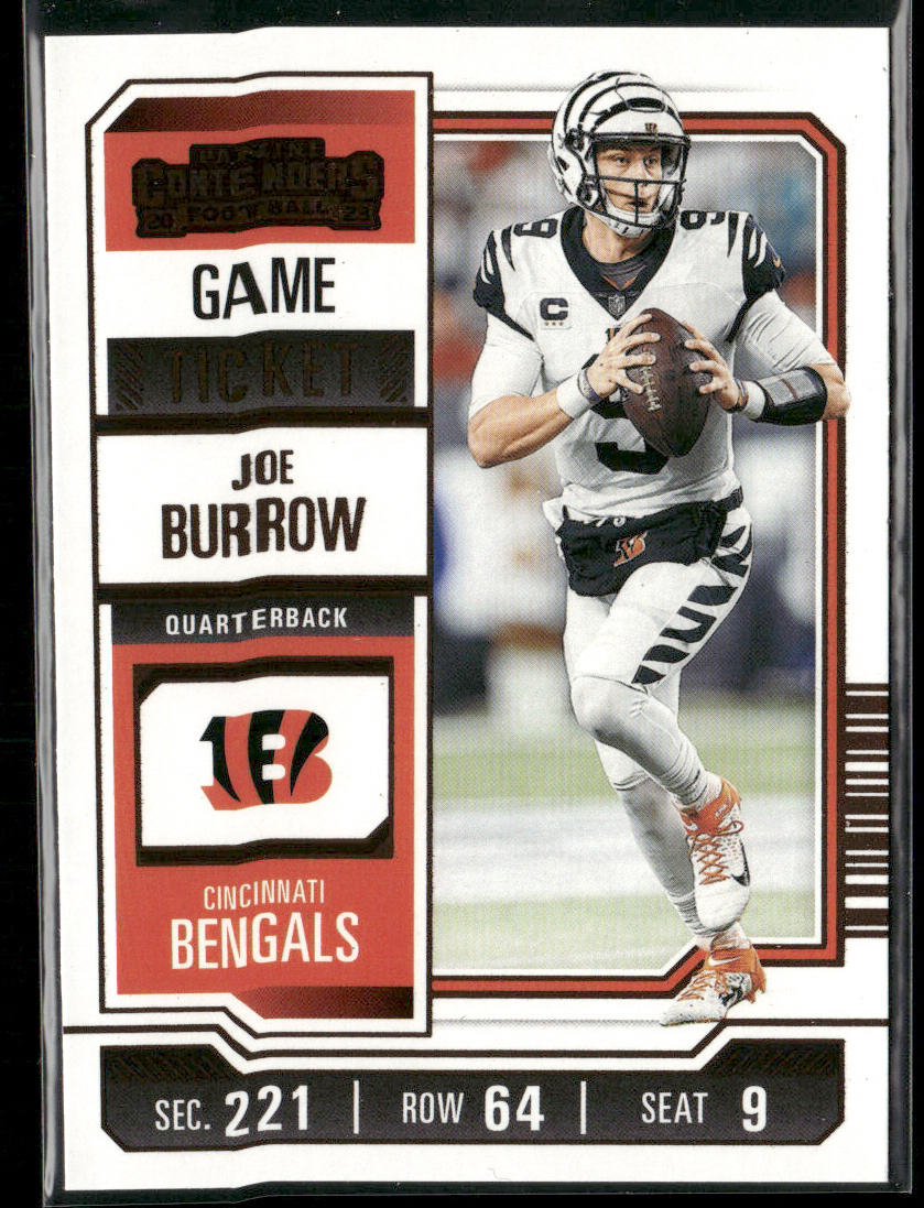 Joe Burrow 2023 Panini Contenders Game Ticket Bronze #22 Cincinnati Bengals