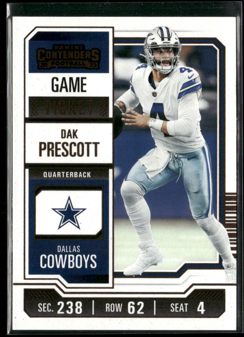 Dak Prescott 2023 Panini Contenders Game Ticket Bronze #28 Dallas Cowboys