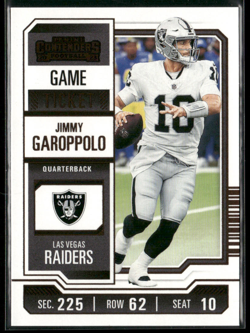 Jimmy Garoppolo 2023 Panini Contenders Game Ticket Bronze #54 Las Vegas Raiders