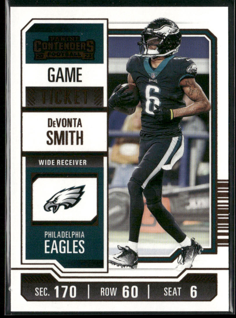 DeVonta Smith 2023 Panini Contenders Game Ticket Bronze #79 Philadelphia Eagles