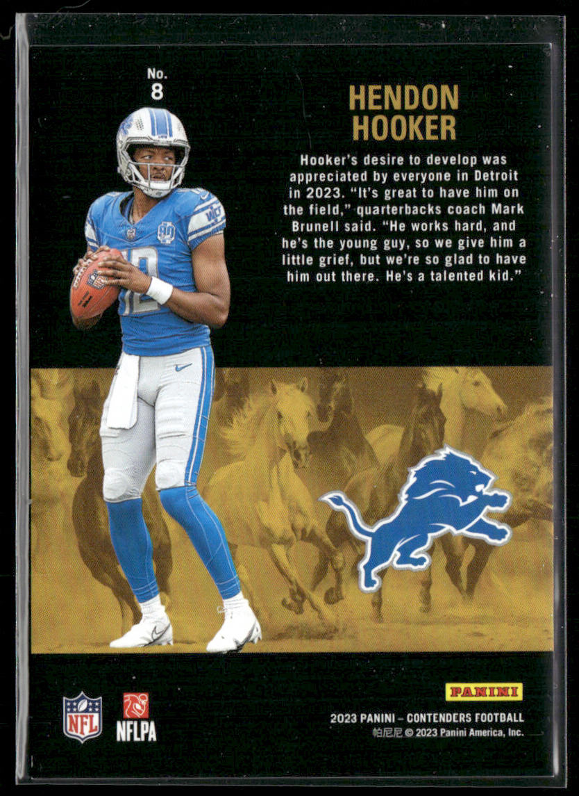 Hendon Hooker 2023 Panini Contenders Draft Class Contenders Bronze #8 Lions