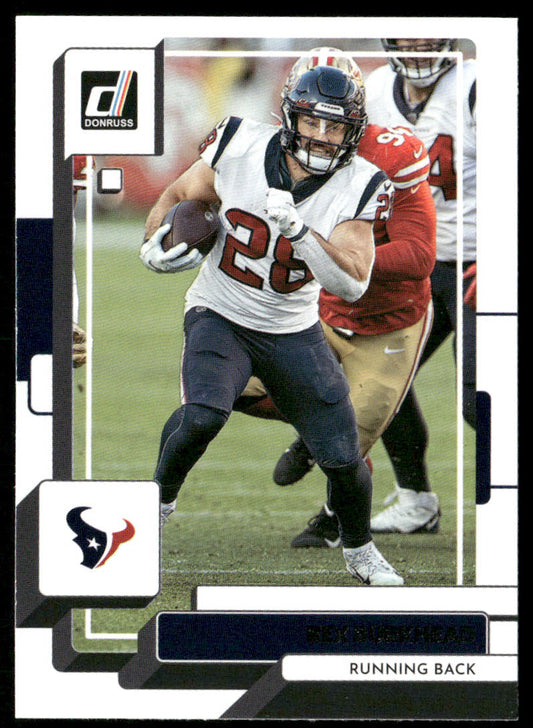 Rex Burkhead 2022 Donruss #42 Houston Texans