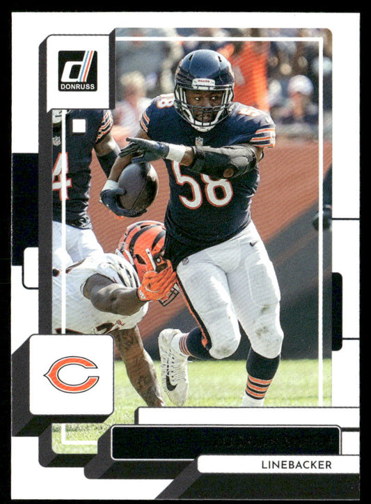 Roquan Smith 2022 Donruss #83 Chicago Bears