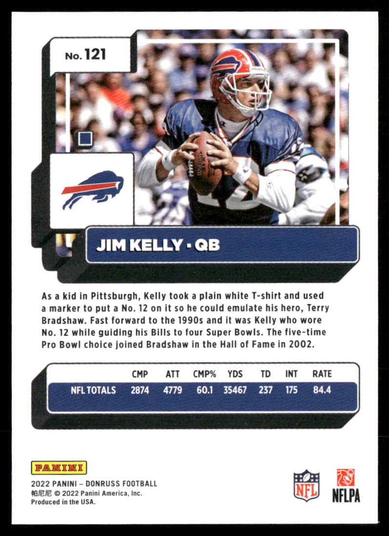 Jim Kelly 2022 Donruss #121 Buffalo Bills