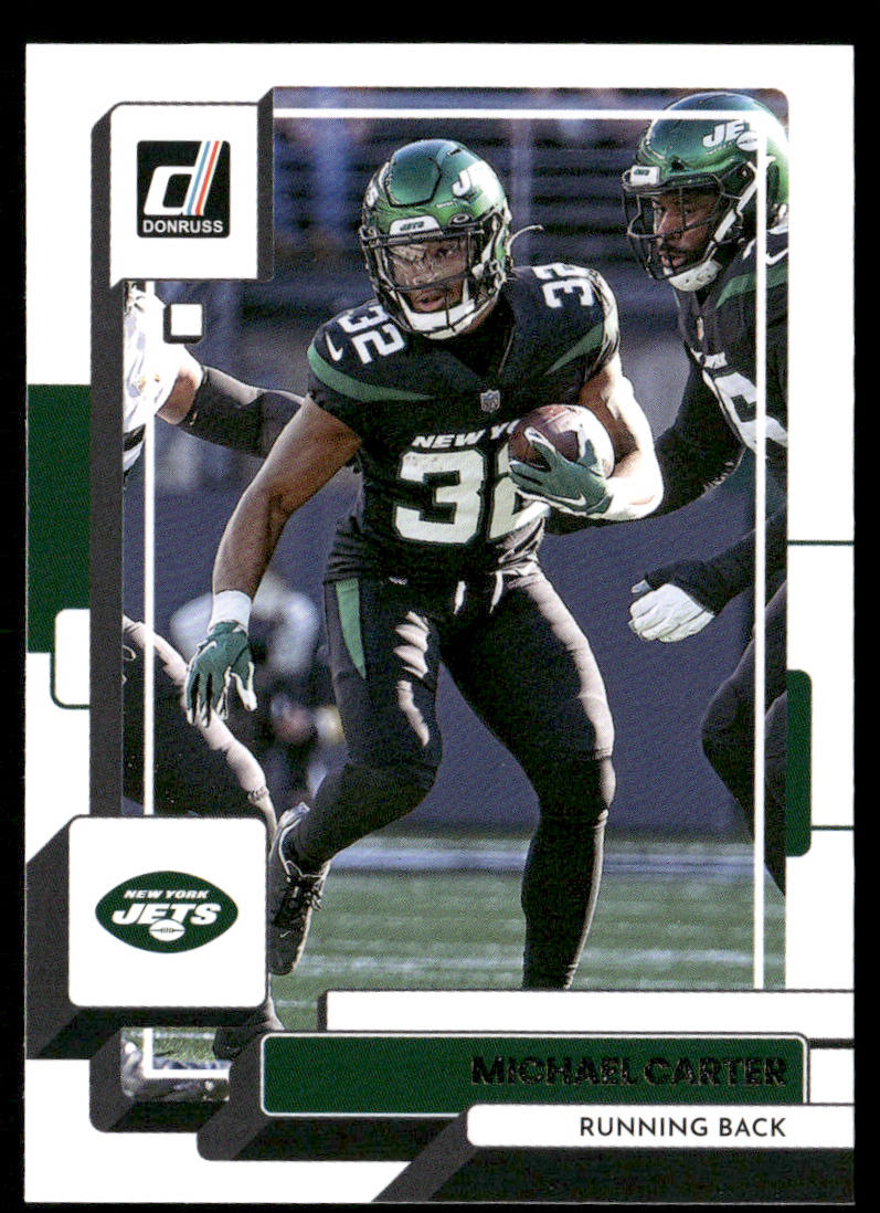 Michael Carter 2022 Donruss #143 New York Jets