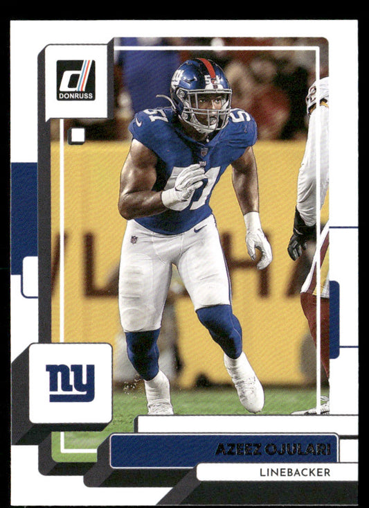 Azeez Ojulari 2022 Donruss #165 New York Giants