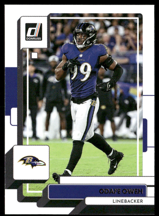 Odafe Oweh 2022 Donruss #193 Baltimore Ravens
