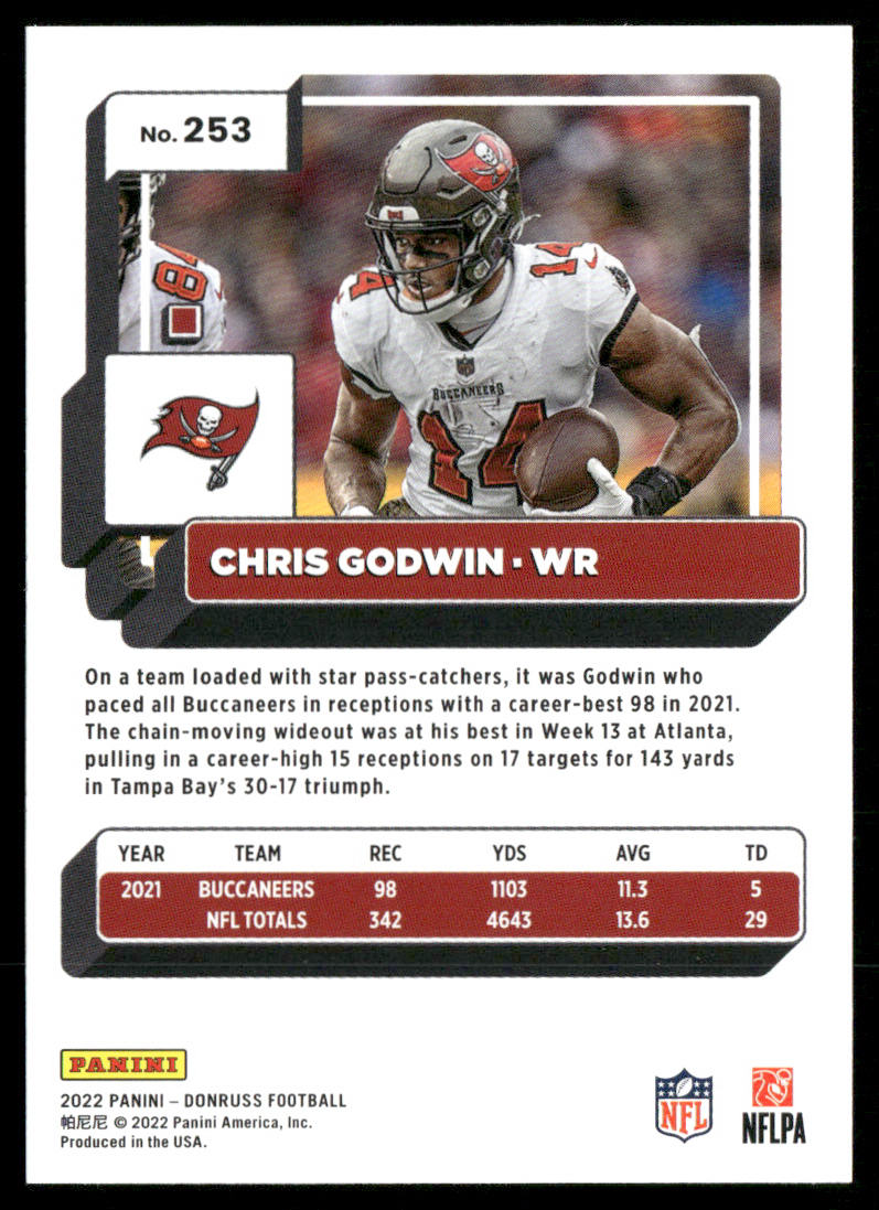 Chris Godwin 2022 Donruss #253 Tampa Bay Buccaneers