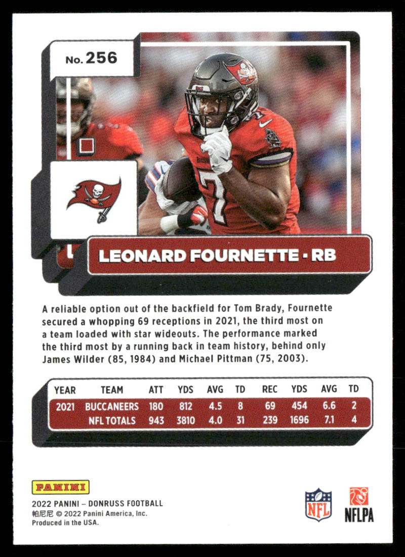 Leonard Fournette 2022 Donruss #256 Tampa Bay Buccaneers