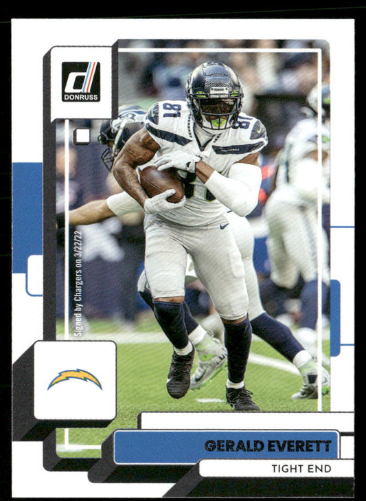 Gerald Everett 2022 Donruss #293 Los Angeles Chargers