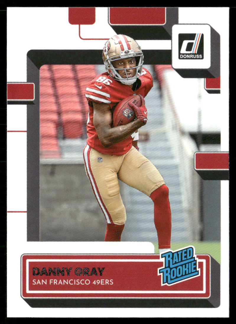 Danny Gray 2022 Donruss #333 RC San Francisco 49ers