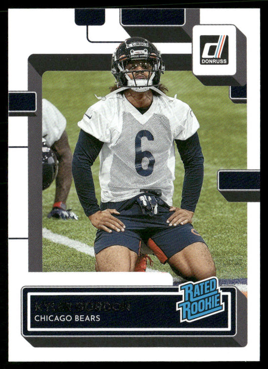 Kyler Gordon 2022 Donruss #367 RC Chicago Bears