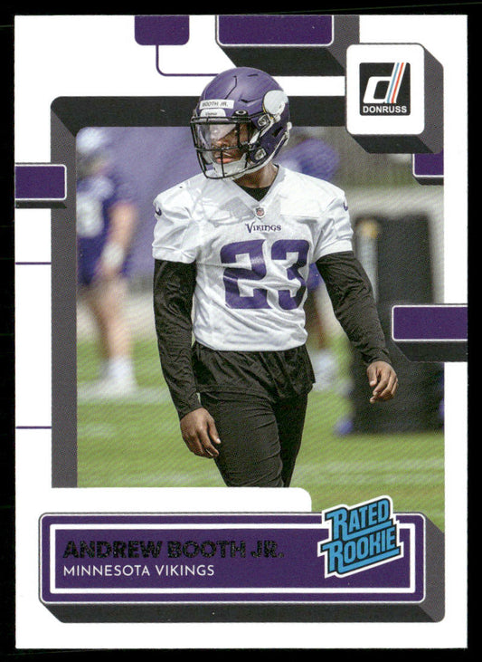 Andrew Booth Jr. 2022 Donruss #369 RC Minnesota Vikings