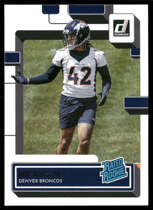 Nik Bonitto 2022 Donruss #380 RC Denver Broncos