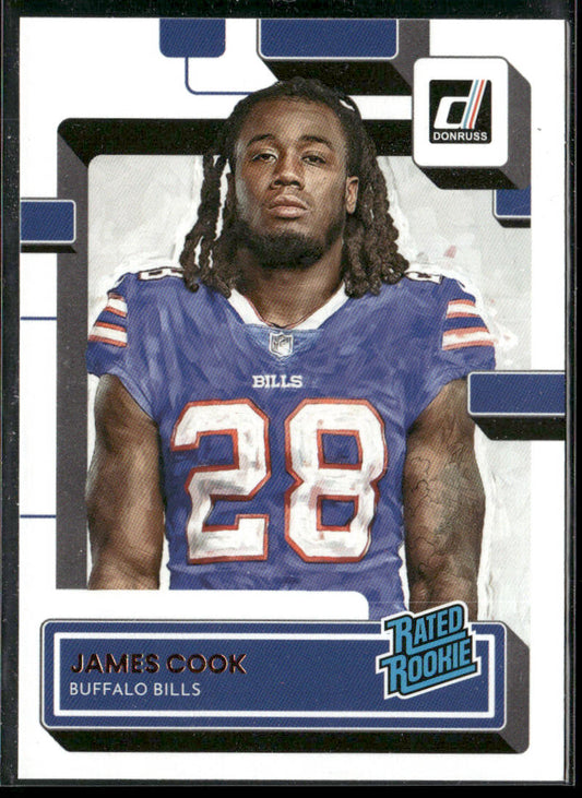 James Cook 2022 Donruss Rated Rookies Portrait #315 RC Buffalo Bills