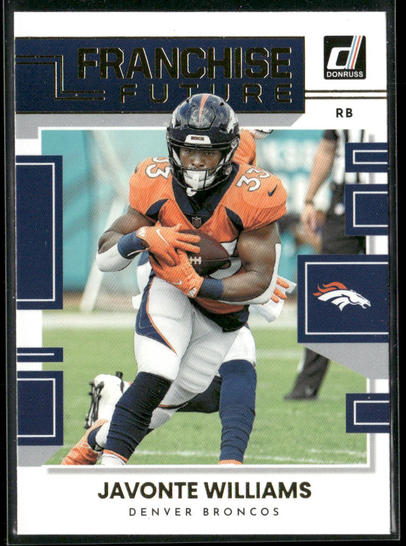 Javonte Williams 2022 Donruss Franchise Future #FF-JAW Denver Broncos