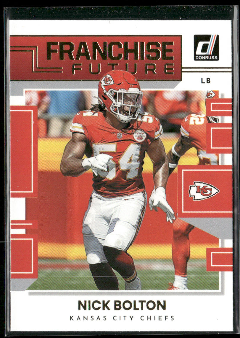 Nick Bolton 2022 Donruss Franchise Future #FF-NB Kansas City Chiefs