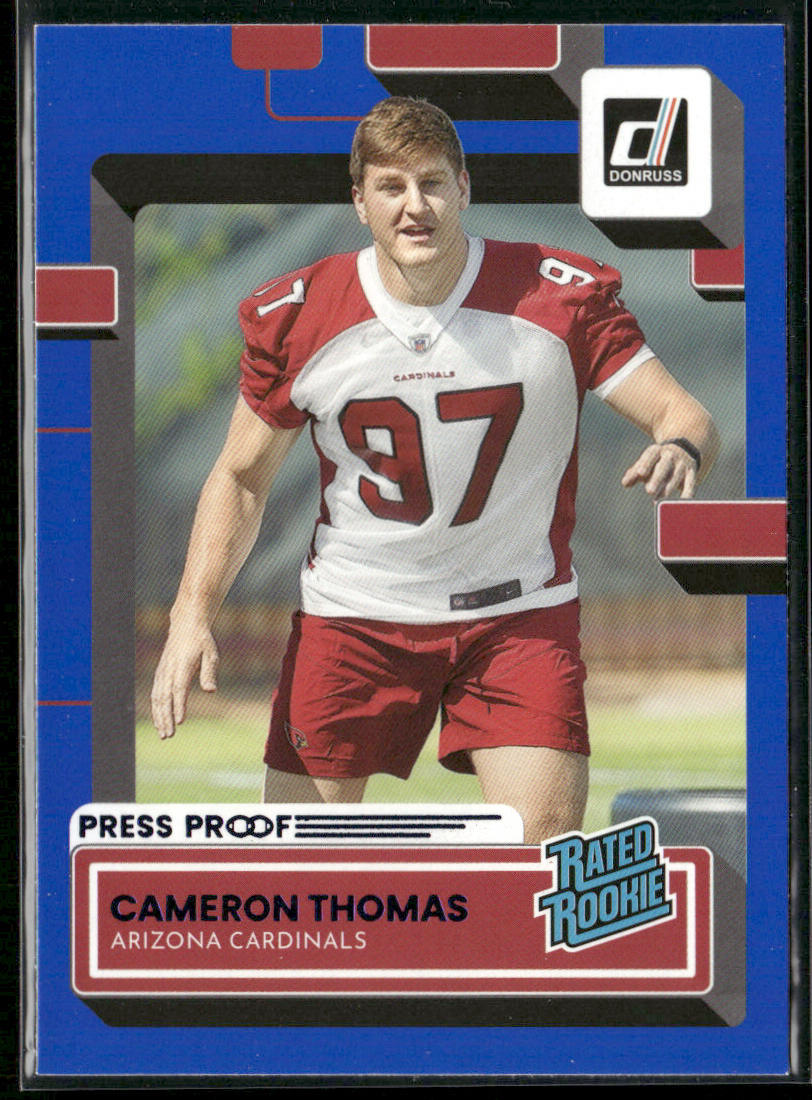 Cameron Thomas 2022 Donruss Blue Press Proof #389 RC Arizona Cardinals