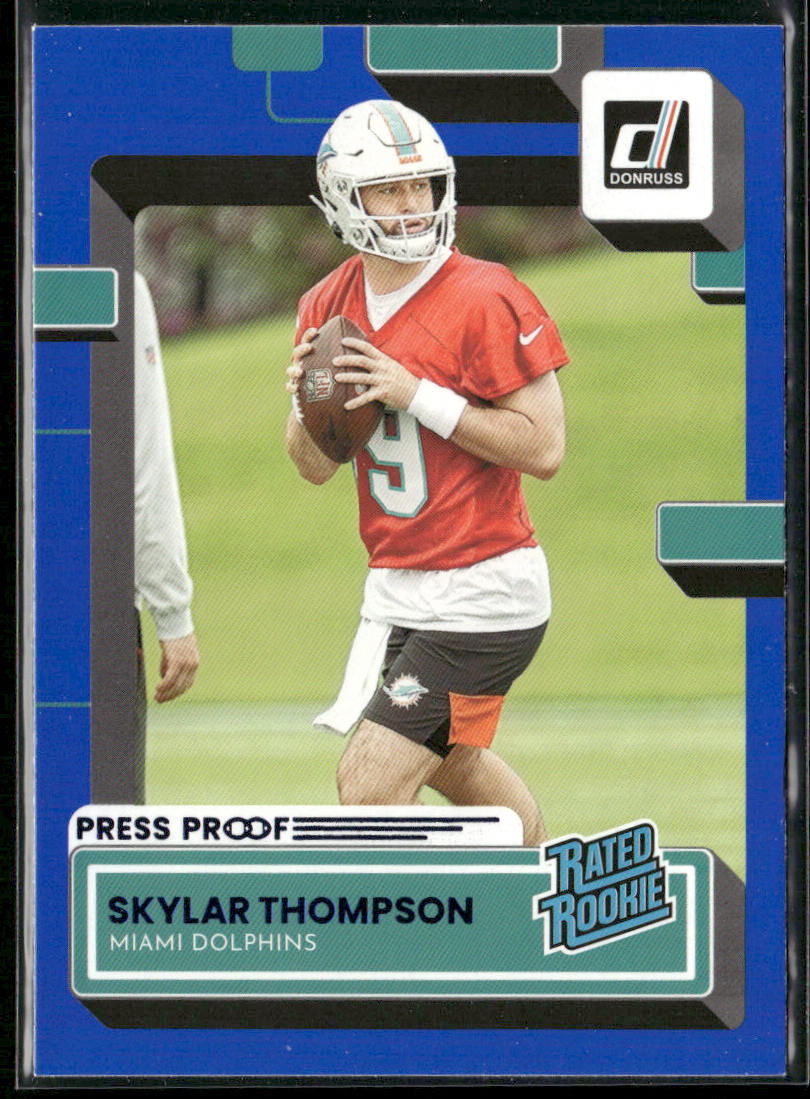 Skylar Thompson 2022 Donruss Blue Press Proof #375 RC Miami Dolphins