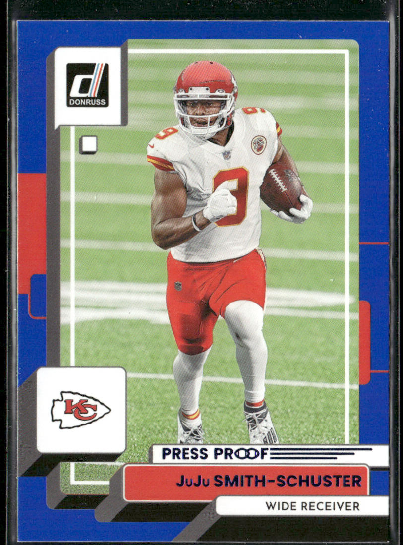 JuJu Smith-Schuster 2022 Donruss Blue Press Proof #281 Kansas City Chiefs