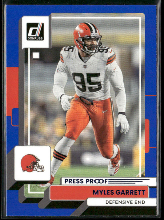 Myles Garrett 2022 Donruss Blue Press Proof #212 Cleveland Browns